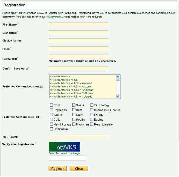registration form image