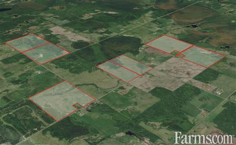 999 Acres, 710 Workable, 7 Parcels With Proximity for Sale, Barwick, Ontario