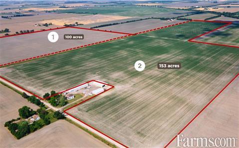 253 Acres, 248 Workable, Two Farm Parcels for Sale, Chatham-Kent, Ontario