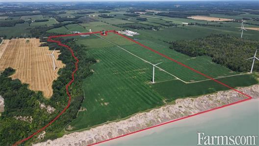 257 Acres, 200 Workable Backing Onto Lake Erie for Sale, Port Burwell, Ontario