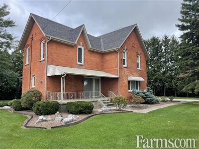 105 Acres, 96 Workable, Two Storey Brick 2,000 sq ft Home for Sale, Dover, Ontario