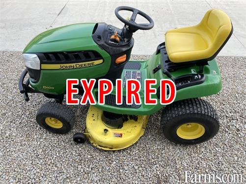 John deere d100 riding best sale lawn mower