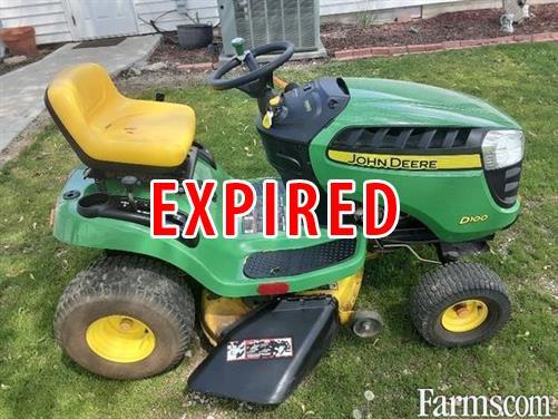 John deere d100 riding outlet lawn mower