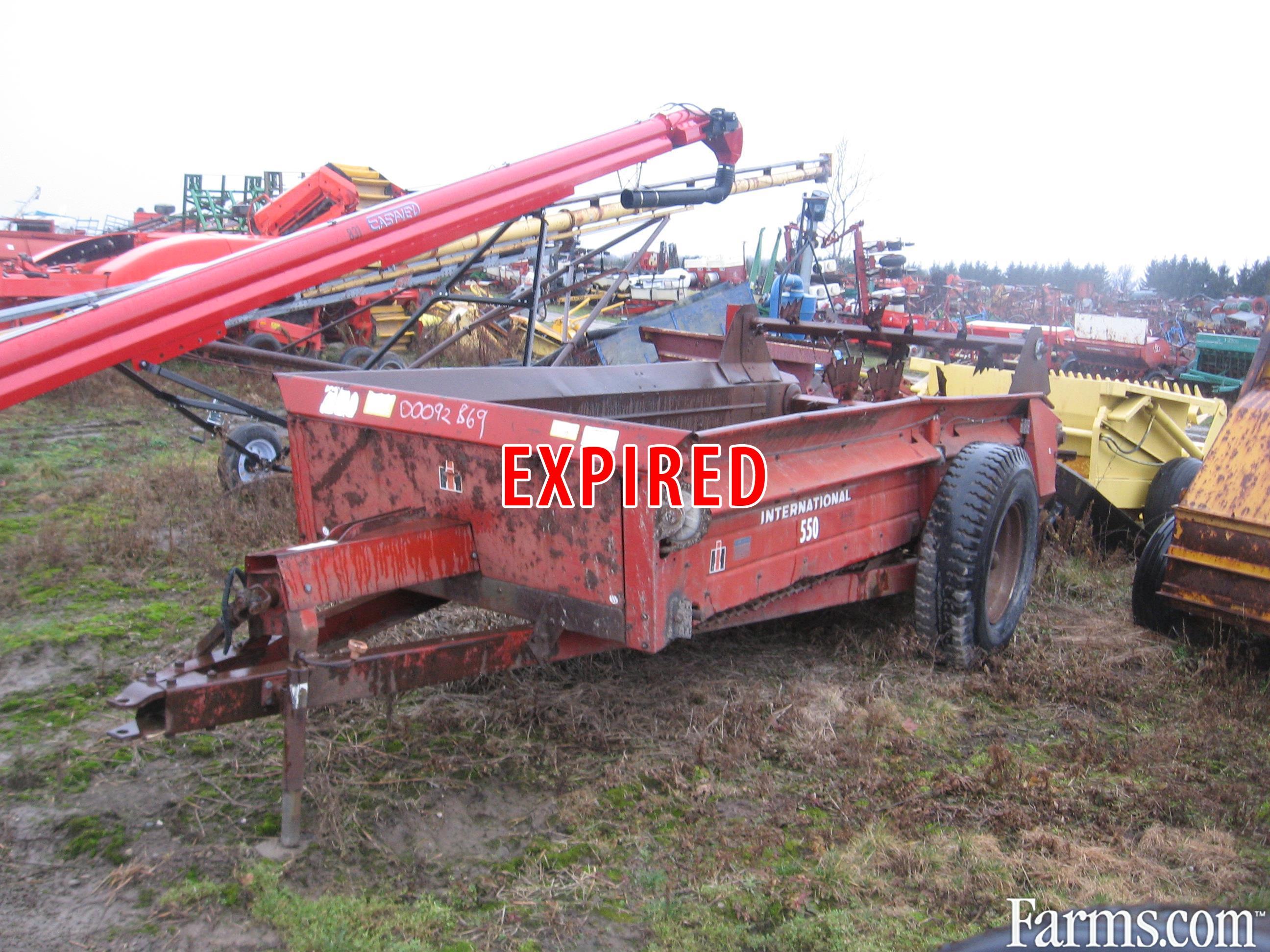 International 550 manure spreader, double beater for Sale